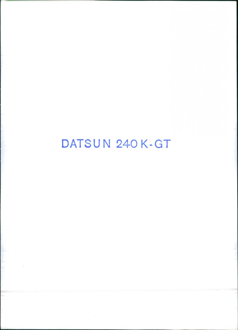 Datsun 240 K-GT - Vintage Photograph