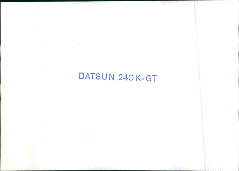 Datsun 240 K-GT - Vintage Photograph