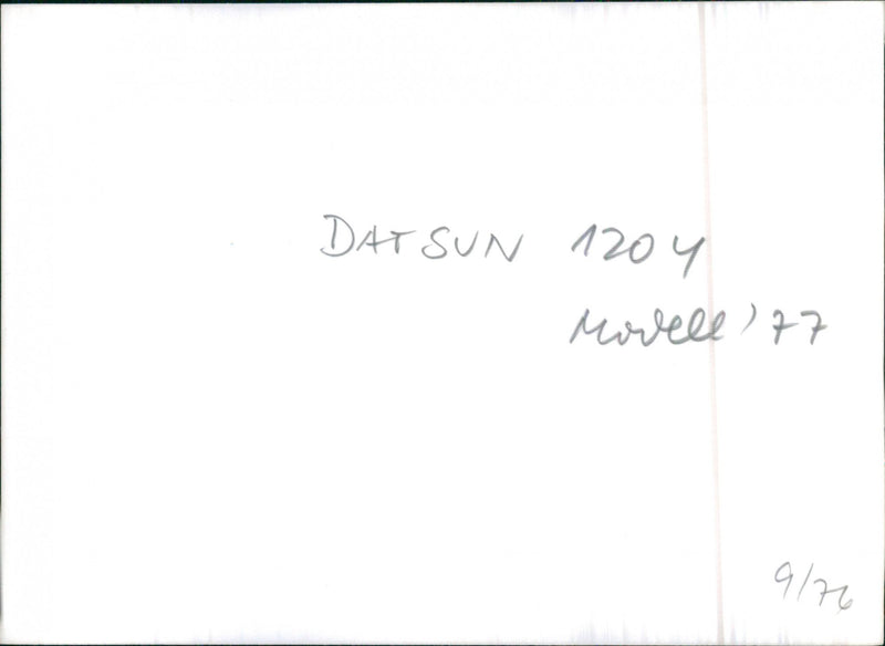 1977 Datsun B210 - Vintage Photograph