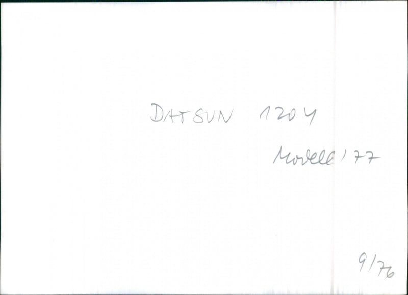 1977 Datsun 120Y - Vintage Photograph