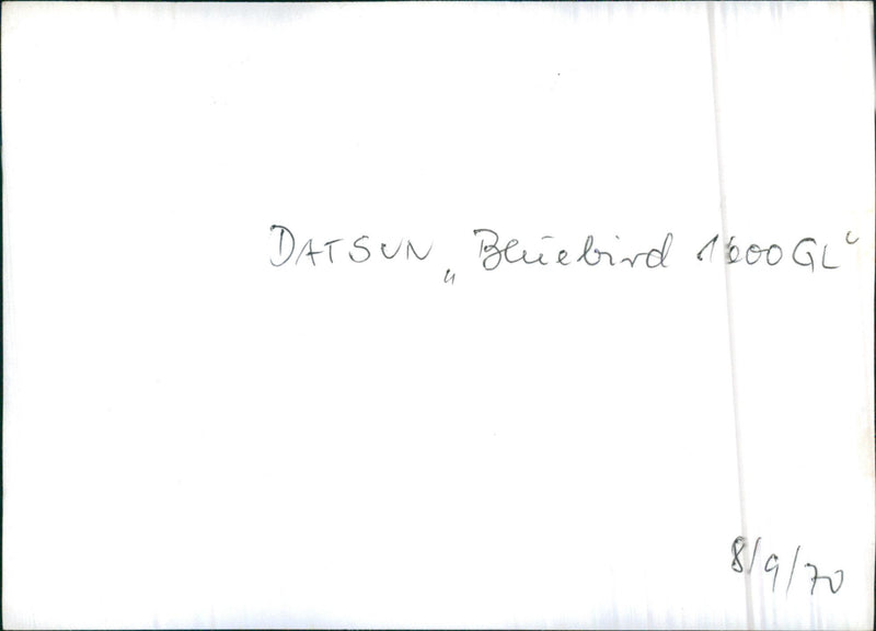 Datsun Bluebird. - Vintage Photograph