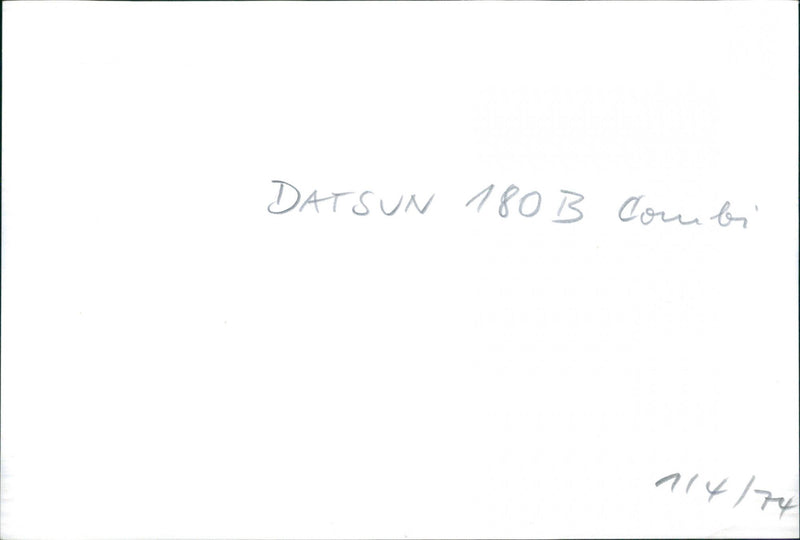 Datsun 180B Combi - Vintage Photograph