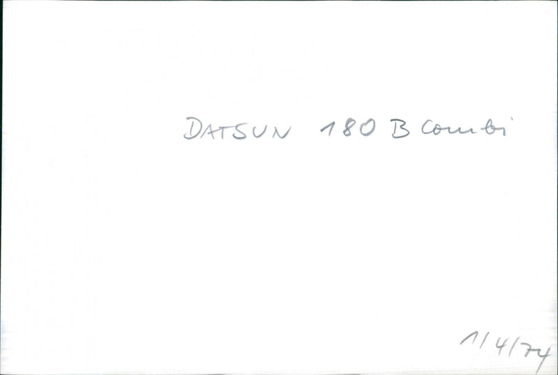 Datsun 180B Combi - Vintage Photograph