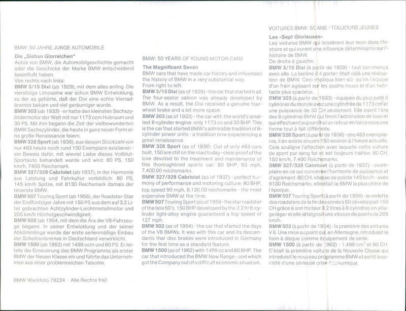 BMW - Vintage Photograph