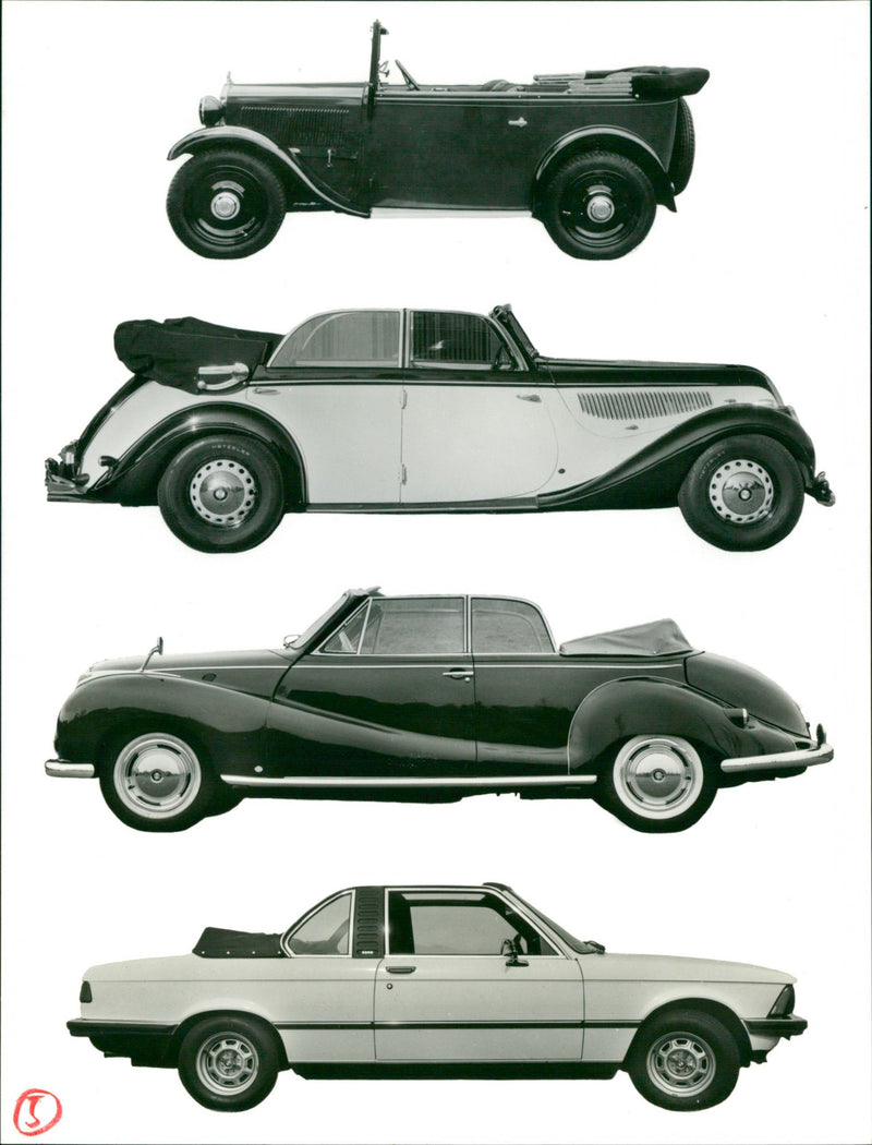 BMW Cabrioelets, BMW 327/28, BMW V8, BMW 323i - Vintage Photograph