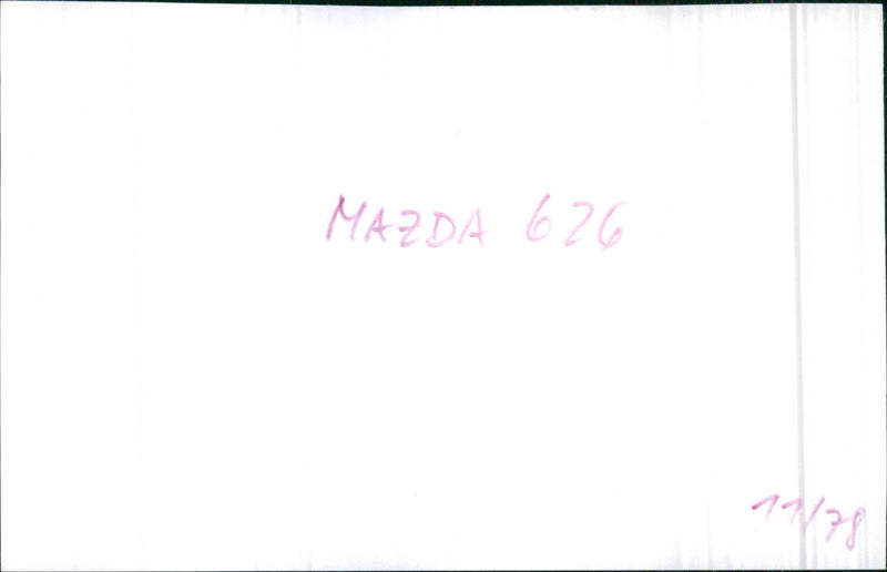 Mazda 626 - Vintage Photograph