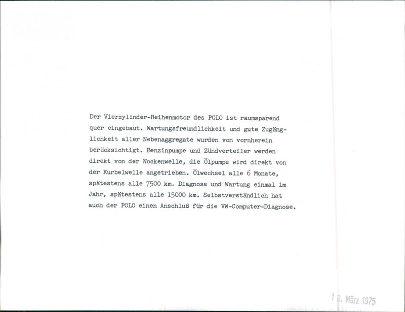 VW Polo - Vintage Photograph