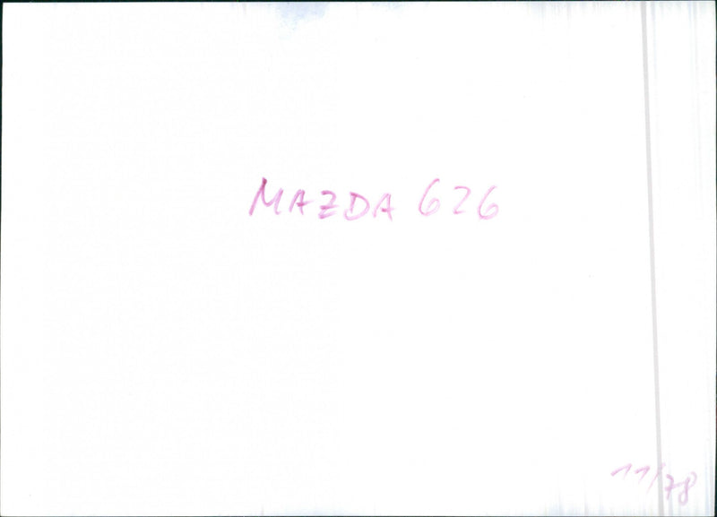 Mazda 626 - Vintage Photograph