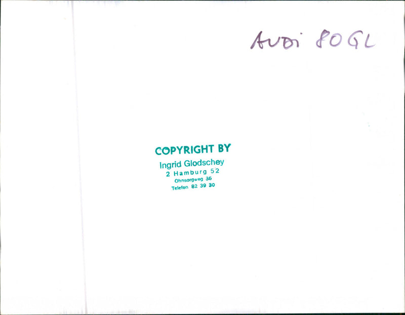 Audi 80 GL - Vintage Photograph