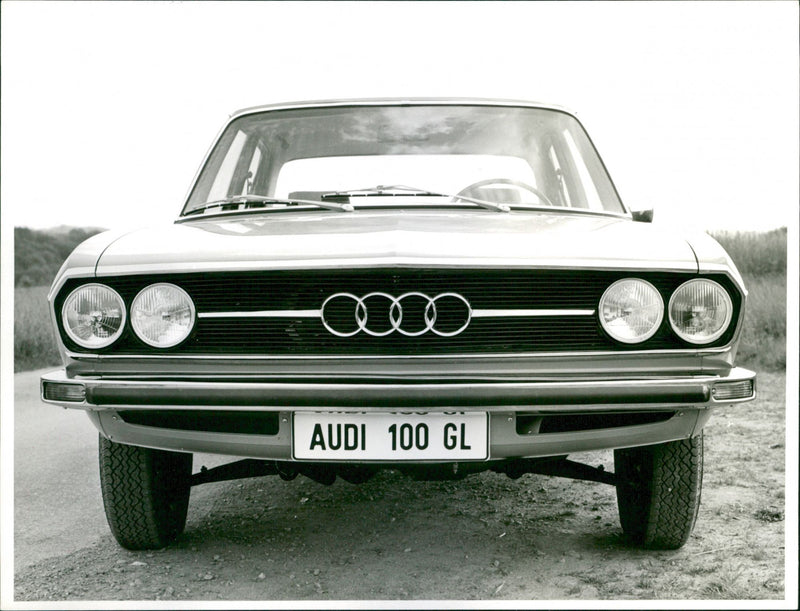 Front View of 1975 Audi 100 GL - Vintage Photograph