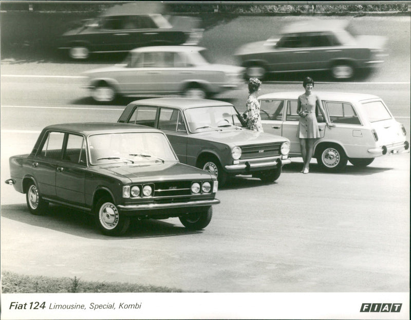 Fiat 124 Limousine, Fiat 124 Special and Fiat 124 Kombi - Vintage Photograph