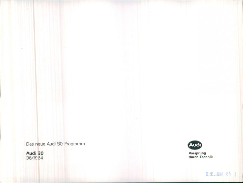 Audi 80 - Vintage Photograph