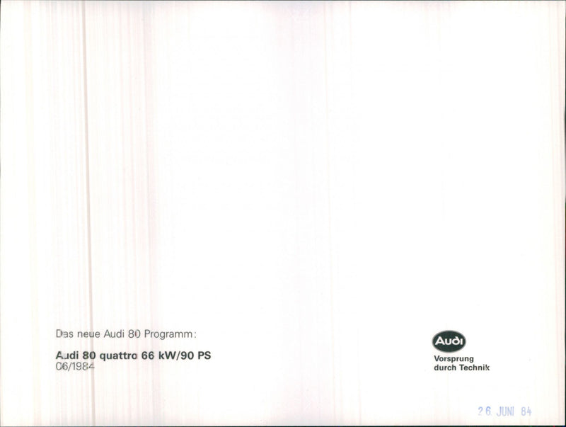 Engine of Audi 80 Quattro - Vintage Photograph