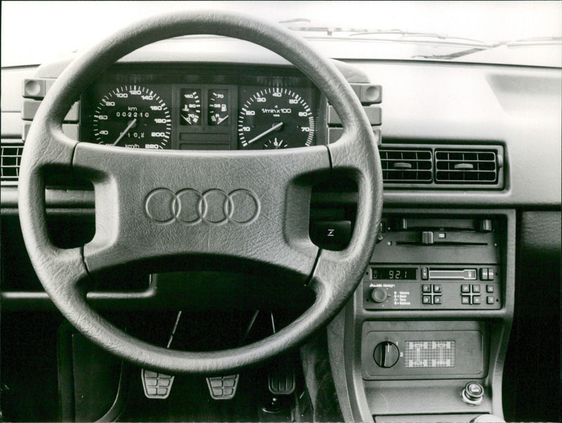 Steering Wheel and Dashboard of Audi 80 Quattro - Vintage Photograph