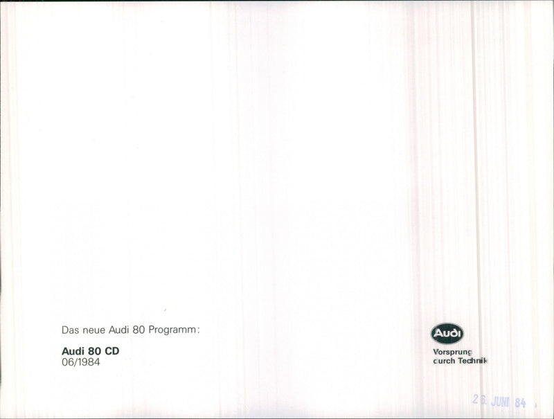Audi 80 CD - Vintage Photograph