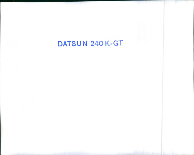 Datsun 240 K-GT - Vintage Photograph