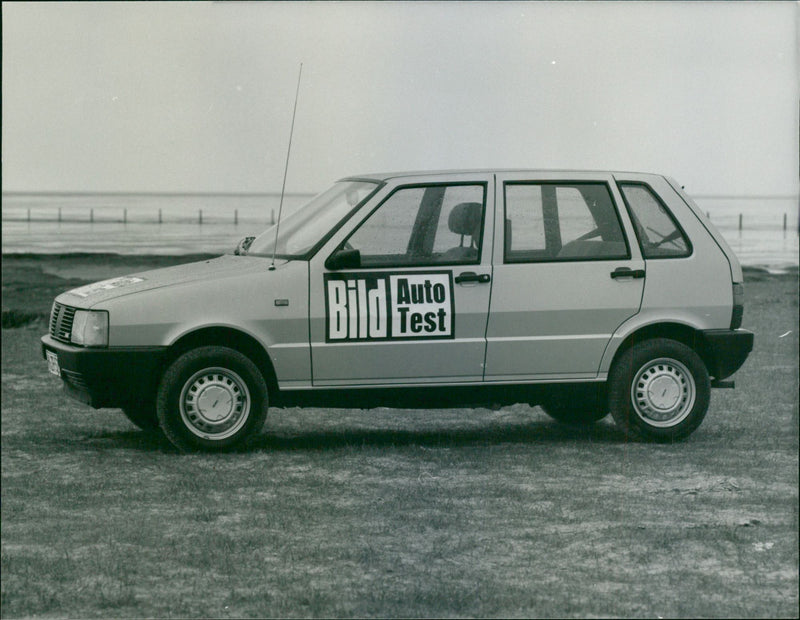 Side View of Fiat Uno - Vintage Photograph