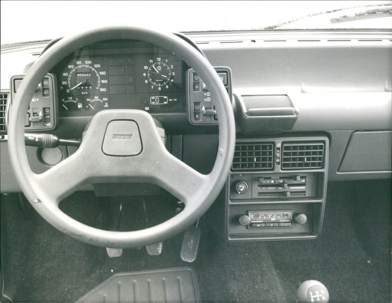 Dashboard of Fiat Uno - Vintage Photograph