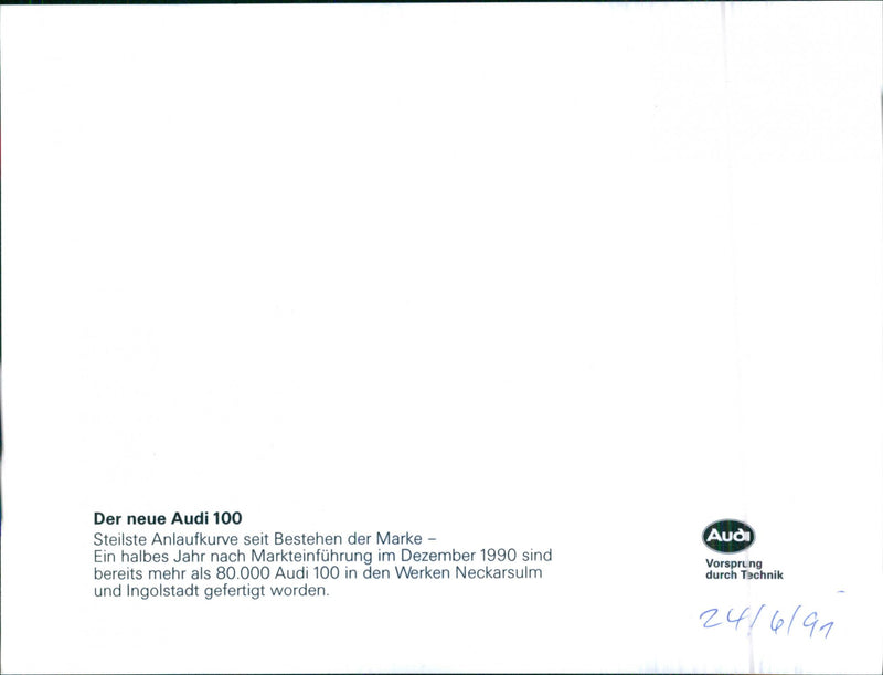 Audi 100 - Vintage Photograph