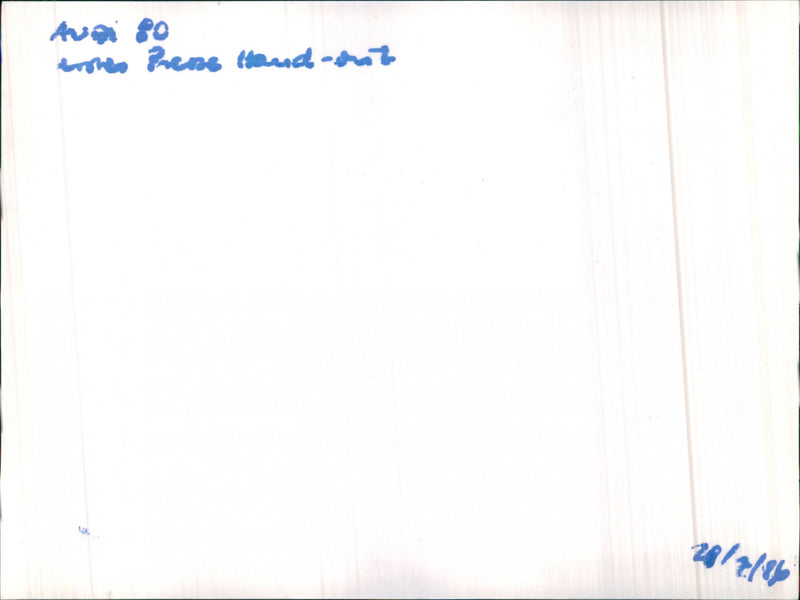 Audi 80 - Vintage Photograph