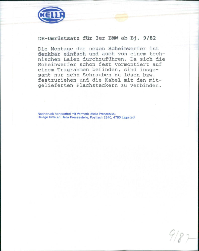 BMW 7 Series 1987 - Vintage Photograph