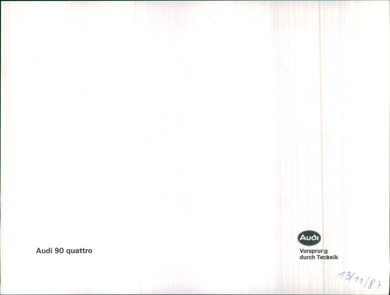 Audi 90 Quattro - Vintage Photograph