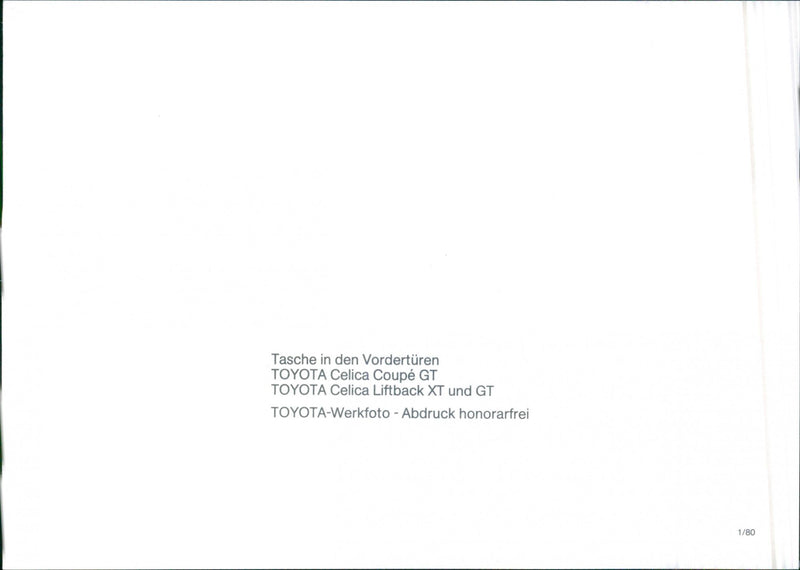 Toyota Celica Coupe GT - Vintage Photograph