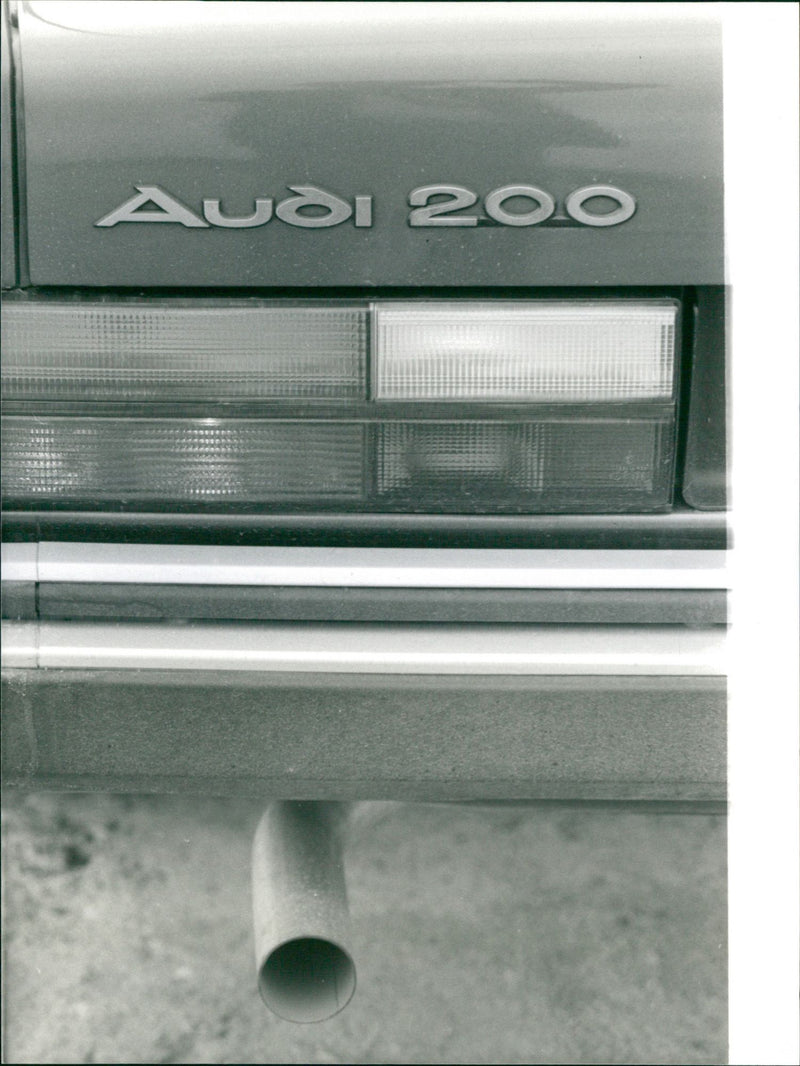 Back View of Audi 200 Turbo 1980 - Vintage Photograph