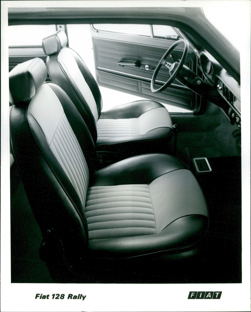 Front Seat of 1977 Fiat 128 Rally - Vintage Photograph