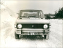 Front View of 1970 Fiat 128 - Vintage Photograph