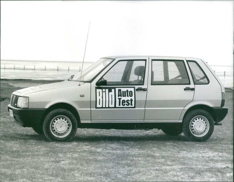 Side View of Fiat Uno - Vintage Photograph