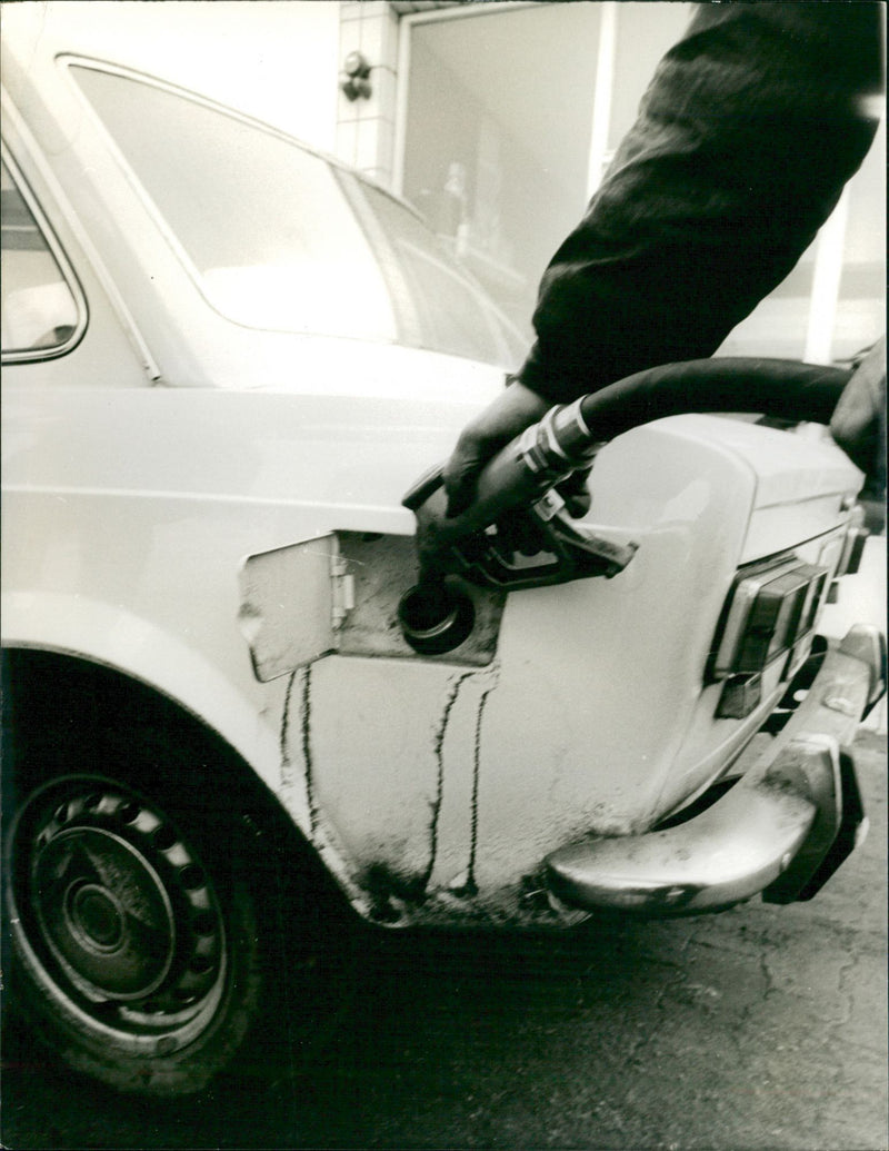 Gas Tank of 1970 Fiat 128 - Vintage Photograph