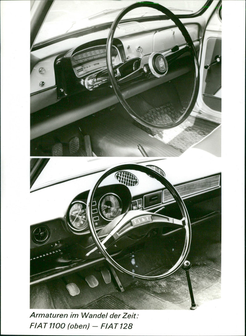 Fiat 1100 and Fiat 128 - Vintage Photograph