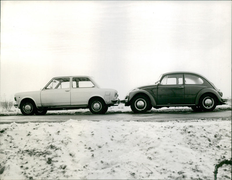 Fiat and Volkwagen - Vintage Photograph