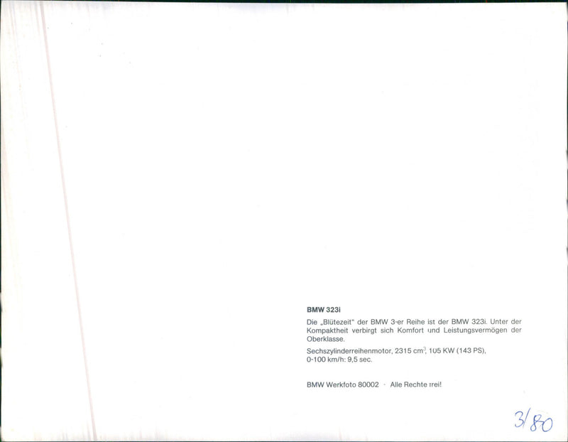 BMW 323i - Vintage Photograph