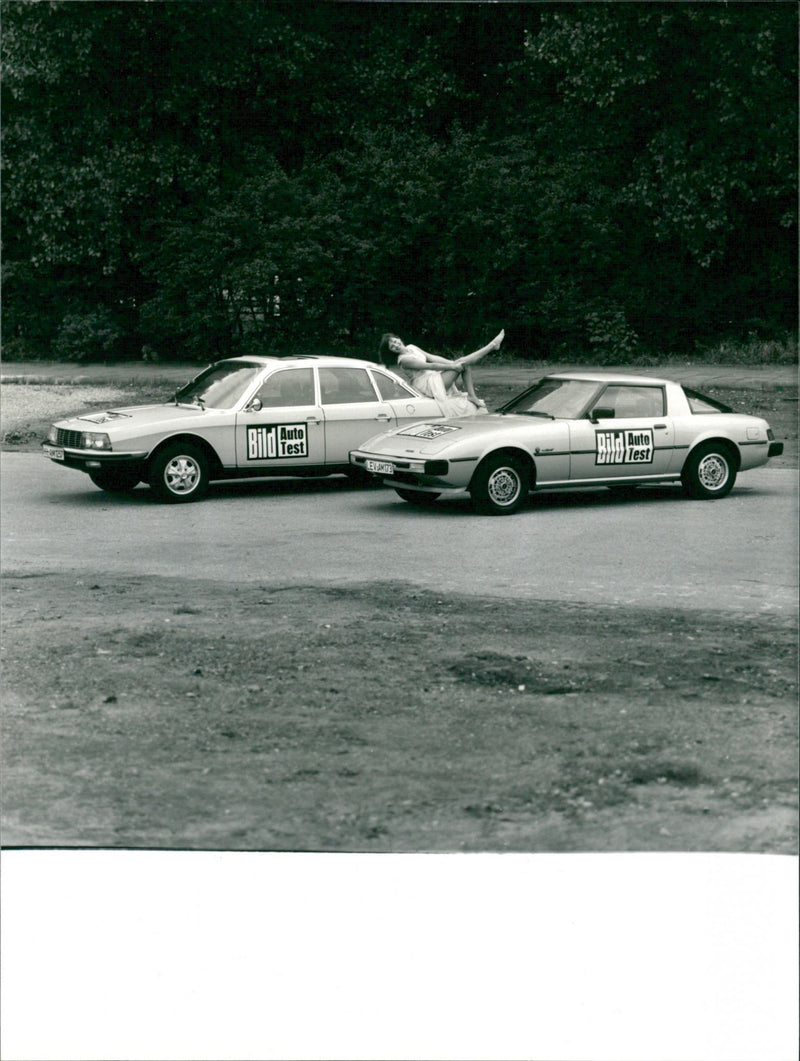 1979 Mazda RX-7 and NSU Ro80 - Vintage Photograph