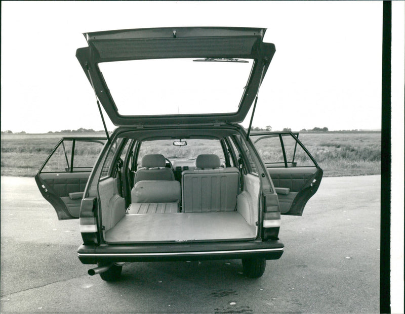 Back View of Peugeot 305 GLD Break - Vintage Photograph
