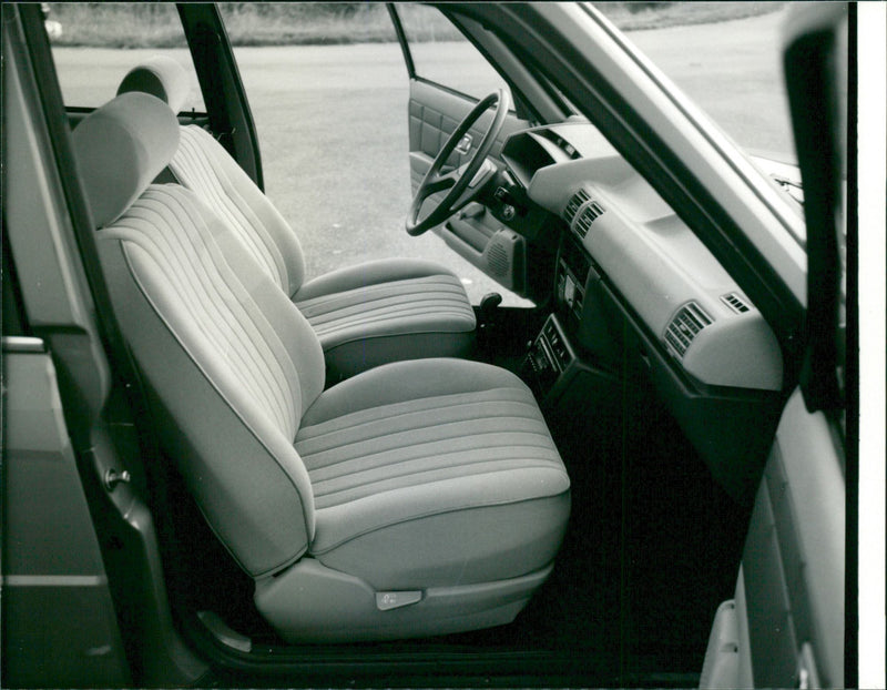 Front Seats and Dashboard of Peugeot 305 GLD Break - Vintage Photograph
