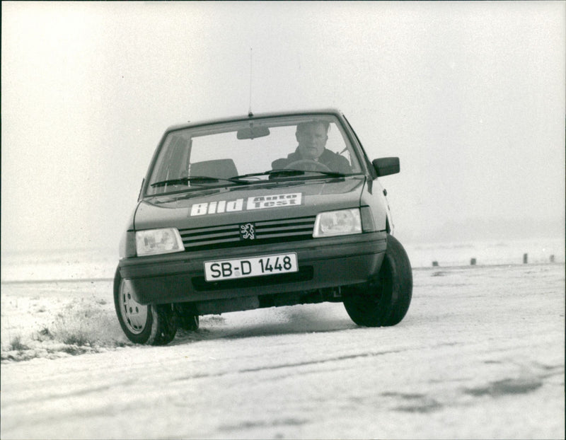 Front View of Peugeot 205 GR Diesel - Vintage Photograph
