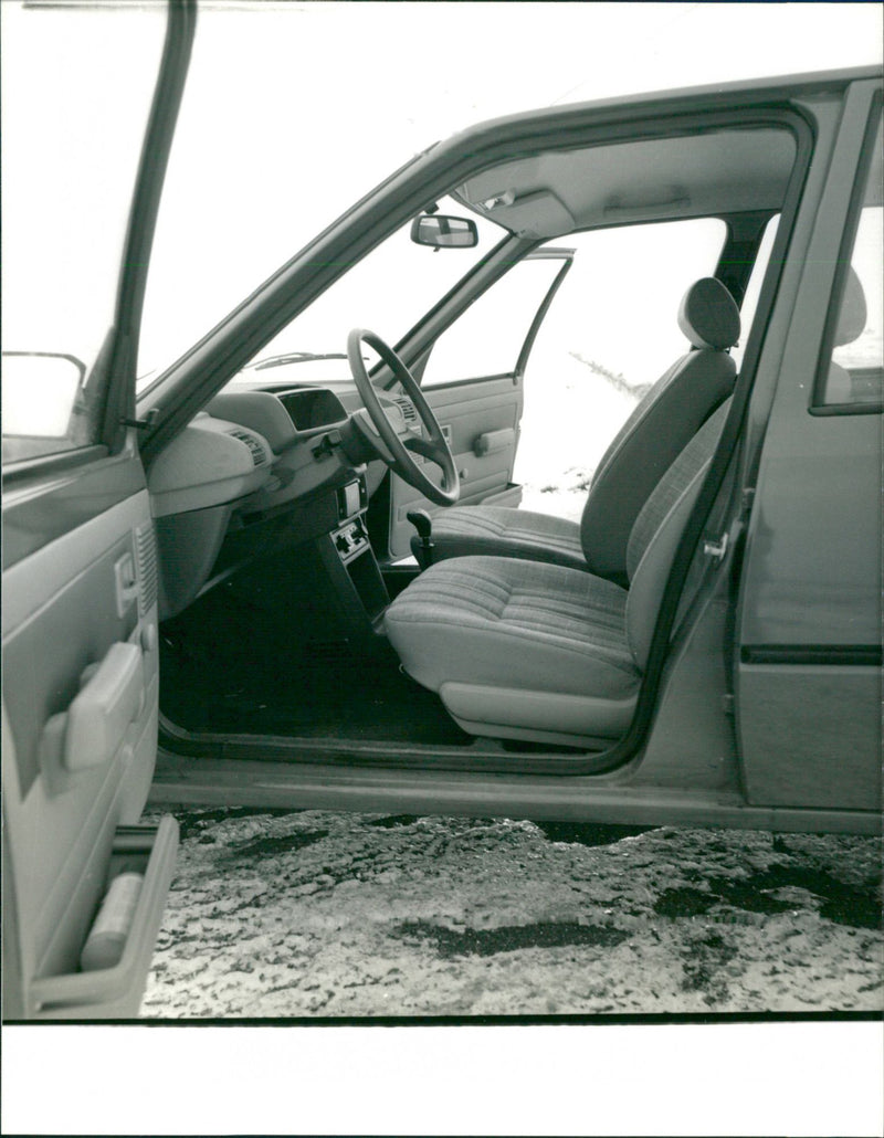 Front Seats and Dashboard of Peugeot 205 GRD Diesel - Vintage Photograph