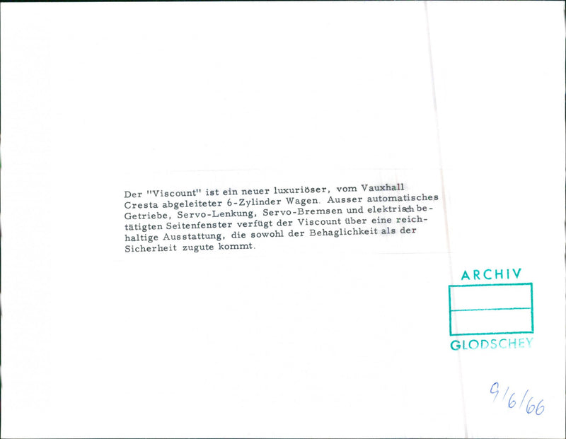 Vauxhall Cresta - Vintage Photograph