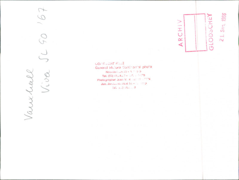 Vauxhall Viva SL90 - Vintage Photograph