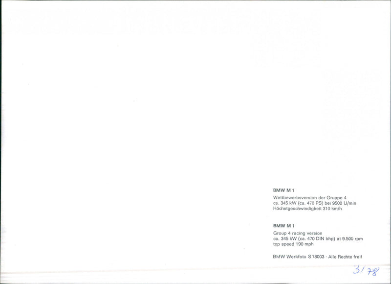 BMW. - Vintage Photograph