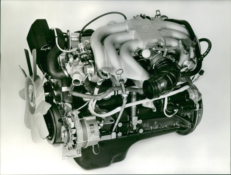 BMW 525e Engine - Vintage Photograph