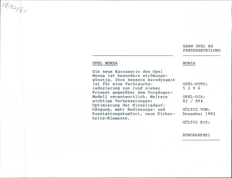 Opel Monza - Vintage Photograph