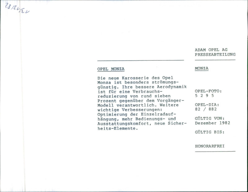 Opel Monza - Vintage Photograph