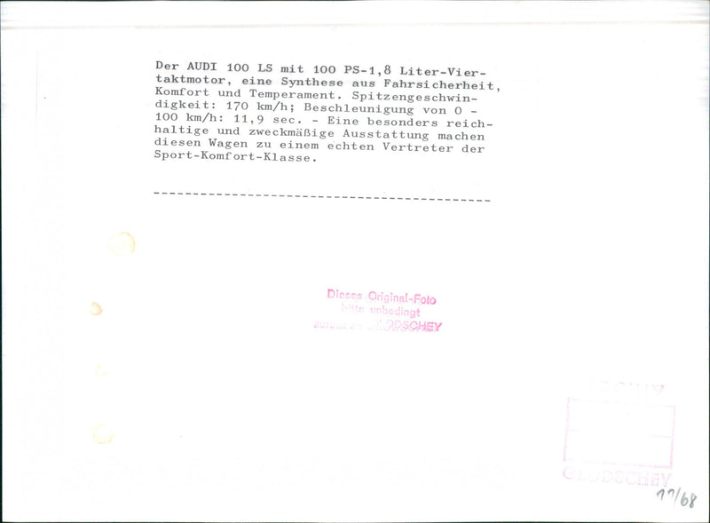Audi 100 LS - Vintage Photograph