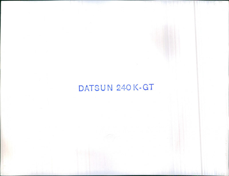Datsun 240K-GT - Vintage Photograph
