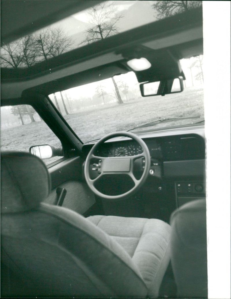 Dashboard and Steering Wheel of a Vintage Fiat - Vintage Photograph