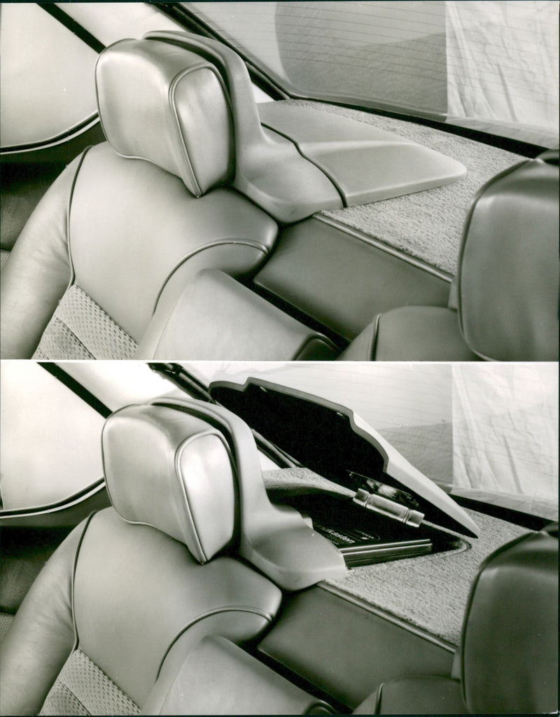 BMW 633 CSi rear headrest - Vintage Photograph